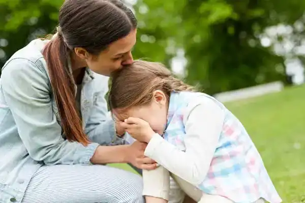 mom disciplining a highly sensitive child