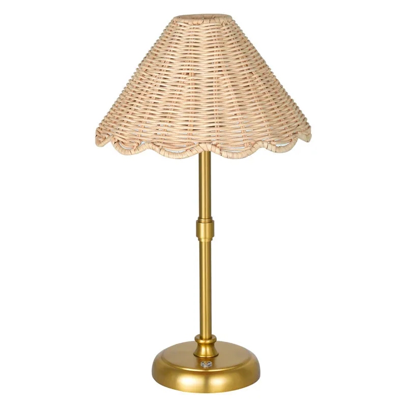 דקוטה פילדס מנורת שולחן אלחוטית Boho Rattan 5200-Mah סוללה נטענת | Wayfair' loading='lazy' title=