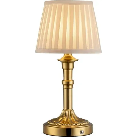 ניידים שולחן אלחוטי מנורה סוללה נטענת 2700k נטענת לסלון חדר אוכל (ברונזה)' loading='lazy' title=