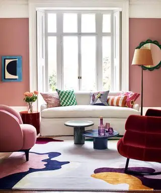 Idées de tapis de salon avec motif coloré