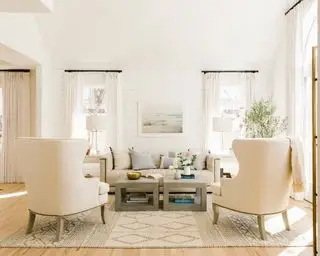 Cape Cod stue ideer neutral