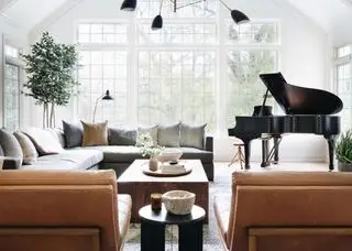 Ideas modernas de sala de estar de granja