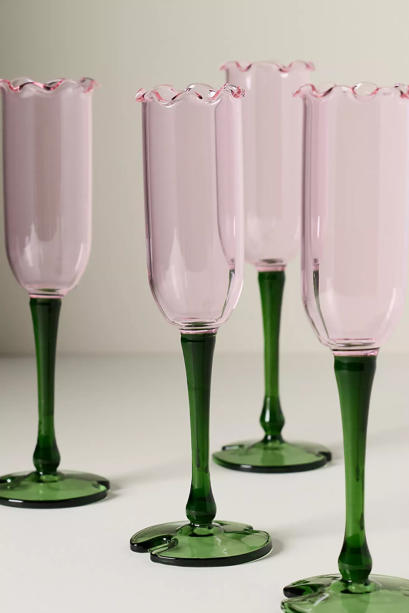 Ensemble de 4 verres à flûte Lilypad' loading='lazy' title=