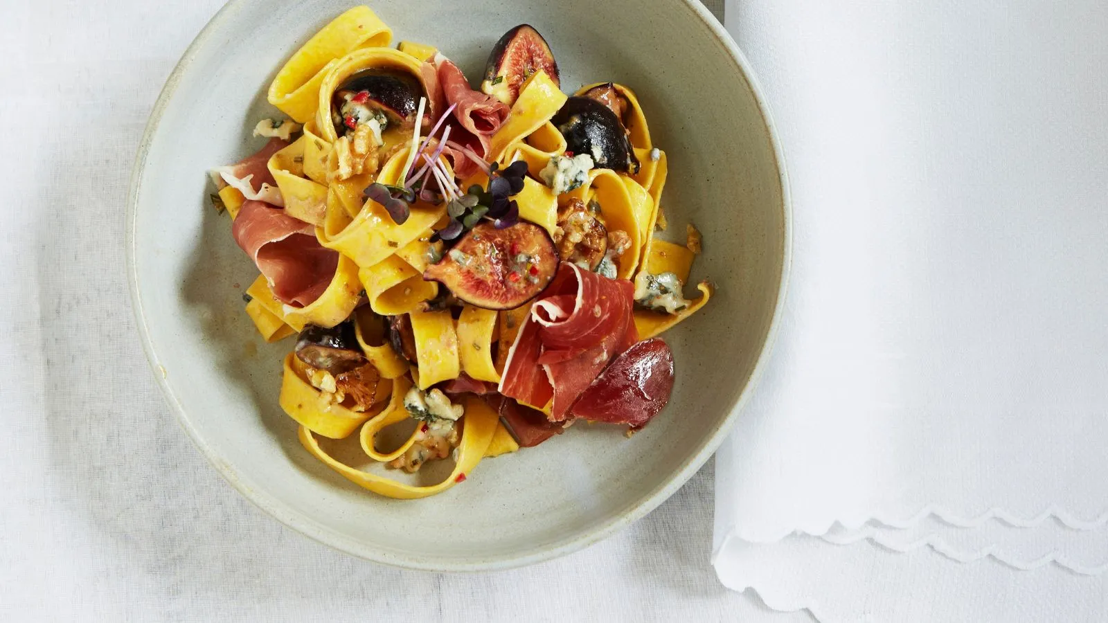 FIG Parma Ham y Gorgonzola Pappardelle' loading='lazy' title=