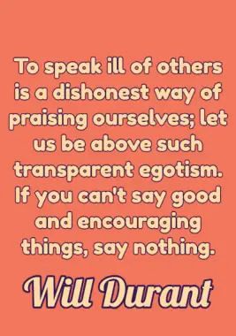 A quote by Will Durant.