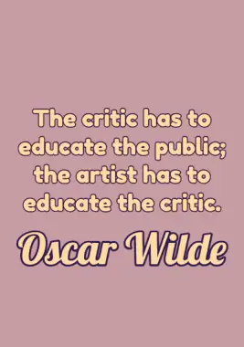 A quote by Oscar Wilde.