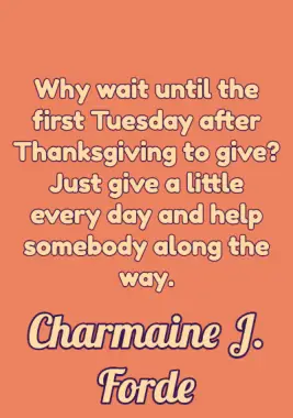 A Tuesday blessing by Charmaine J. Forde.