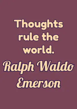 A quote by Ralph Waldo Emerson.
