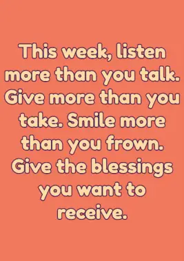 A blessing about values and dreams.