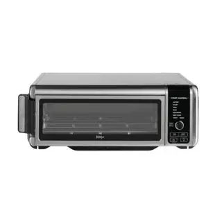 Ninja Foodi 8-i-1 Flip Mini Ovn mod en hvid baggrund.