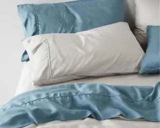 Draps Ettitude style gris et bleu