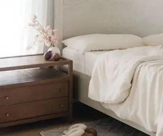 Cozy Earth の竹布団カバーをベッドに。