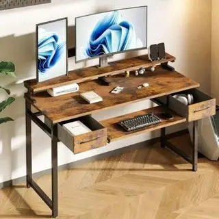 Bureau à domicile moderne Walmart sur un plancher en bois.