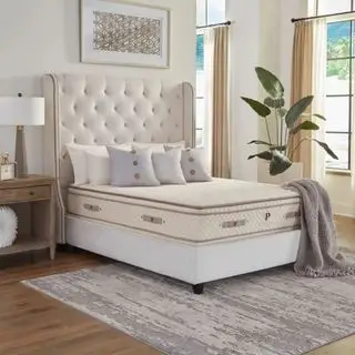 Uma felicidade botânica Plushbeds em um quarto contemporâneo