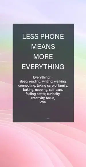 Moins de téléphone signifie plus de tout