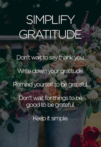 simplify gratitude