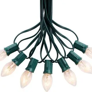 Brightown Vintage Christmas Lights na białym tle.