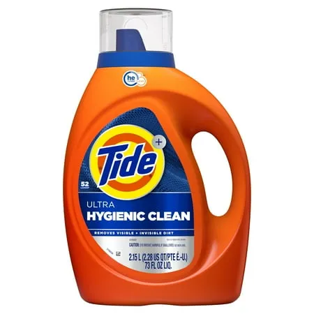 Tide Ultra Hygienic Clean Płynny detergent do prania o oryginalnym zapachu 73 Fl Oz 52 ładunki' loading='lazy' title=