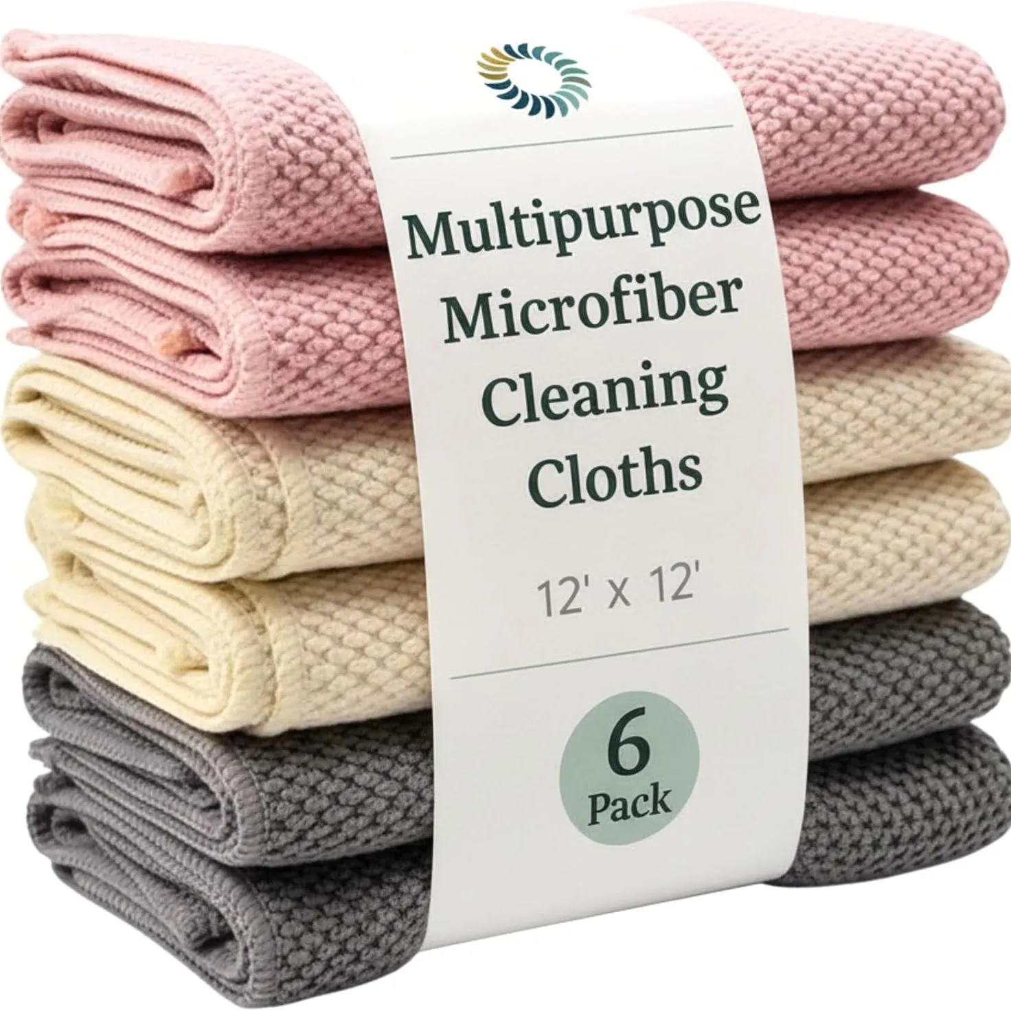 Paños de limpieza de microfibra con certificación Oeko-Tex: No tóxico, seguro para la familia y los residentes. Mascotas: Paquete de 6 utensilios de cocina y accesorios reutilizables. Trapos de limpieza para el hogar: 12x12 en libre de pelusa y amp; Altamente absorbente para platos y platos de vidrio. Contadores' loading='lazy' title=