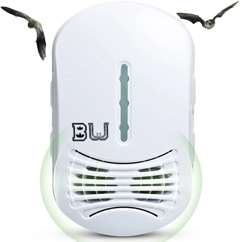 Unidade de Expulsão de Morcegos Bugwomp Beu-W – Equipado com tecnologia repelente dinâmica perfeita para controle superior de morcegos (stealth White Edition)' loading='lazy' title=
