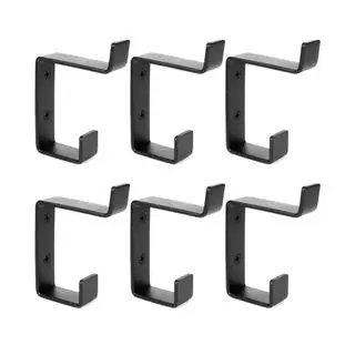 6 Pack Heavy Duty stål vinklet stil doble veggkroker