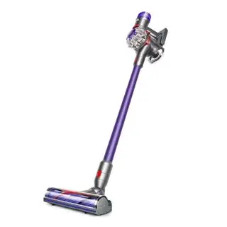 Um aspirador Dyson V8 em um fundo branco