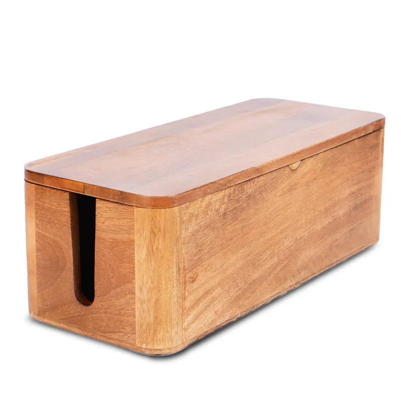 Luxedesigns Farmhouse ručně vyráběný box na vedení kabelů z mangového dřeva s magnetickým uzávěrem & Recenze | Wayfair' loading='lazy' title=