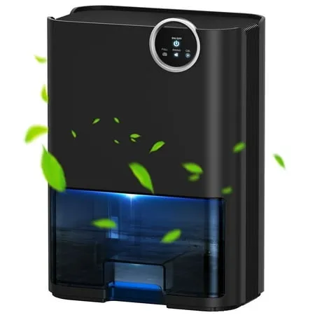 Egeh odvlhčovač pre domácu 70 oz vodnú nádrž (500 štvorcových stôp) s automatickým vypínaním Malé odvlhčovače pre spálňu a kúpeľňu s 5 farbami LED svetiel čierna' loading='lazy' title=