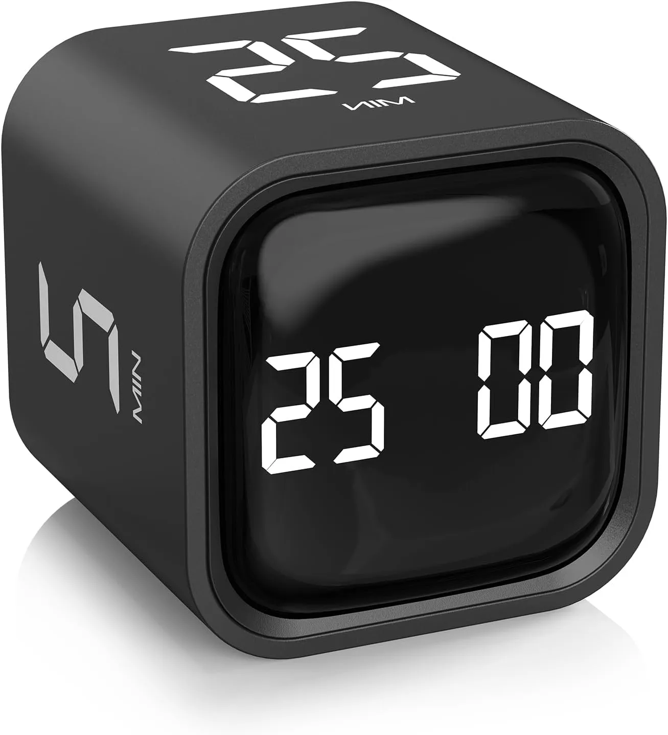 Obrotowy minutnik Pomodoro 5 25 10 50 minut Wstępnie ustawione biurko Produktywność Flip Timer Narzędzie Adhd Cube Odliczanie Stoper Wibracja/wysoka/niska głośność/niestandardowe tryby do pracy Nauka Powrót do szkoły Kuchnia' loading='lazy' title=