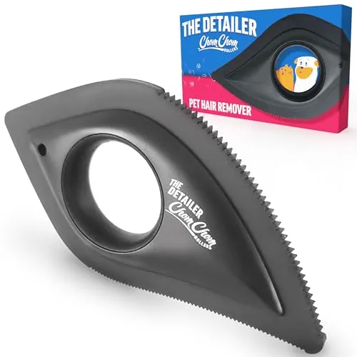 Chomchom Roller Detailer - Raspador para removedor de pêlos de animais de estimação e fiapos - Ótimo para carro - Removedor de pêlos de gatos e cães para móveis de sofá, carpetes, roupas de cama e roupas de cama - Ferramenta de remoção de pêlos multi-superfícies para viagens' loading='lazy' title=