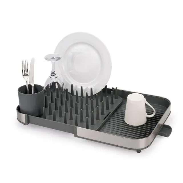 Joseph Joseph Escurreplatos extensible de acero con pico de drenaje y soporte para cubiertos y soporte para platos. Reseñas | camino justo' loading='lazy' title=