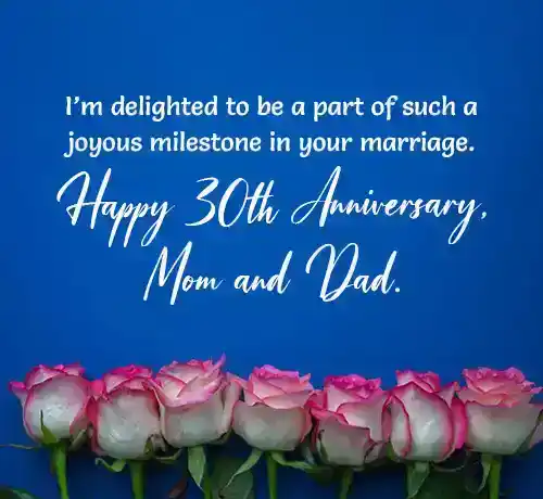 30th wedding anniversary wishes for parents