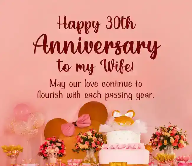 30th Anniversary Wishes for Wife