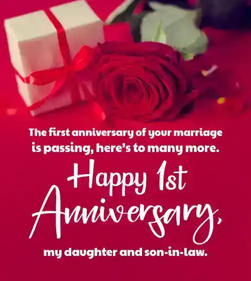 1st Wedding Anniversary Wishes for Daughter