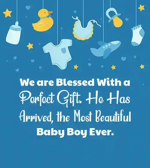 announcement message for new born baby boy
