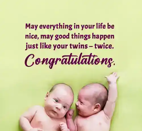 twin baby congratulation message