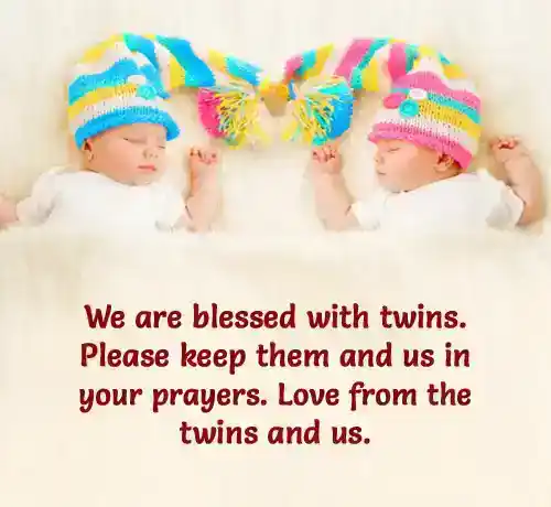 blessed with twins message