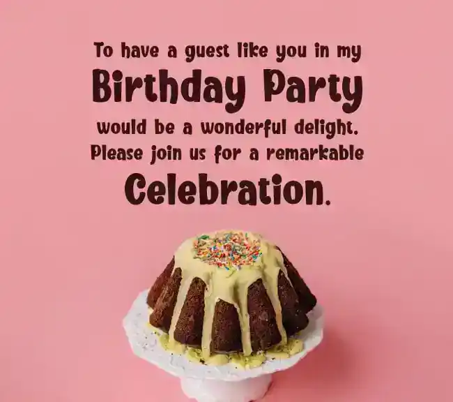 self birthday invitation message