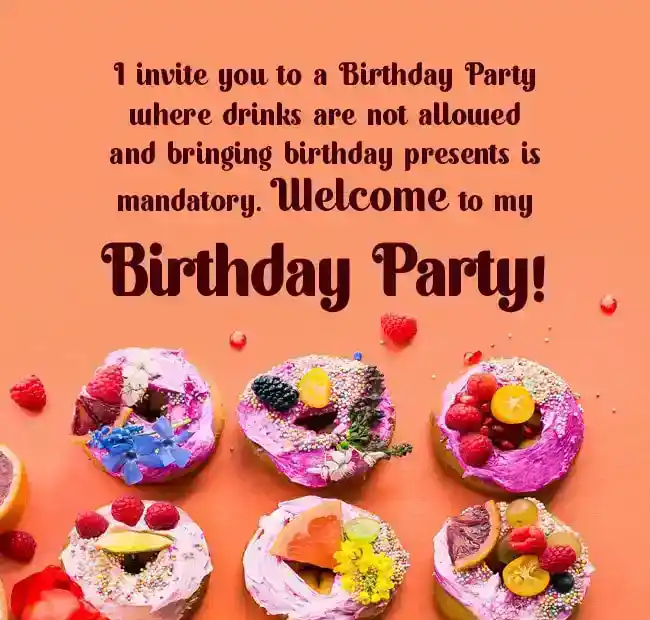 funny birthday invitation message