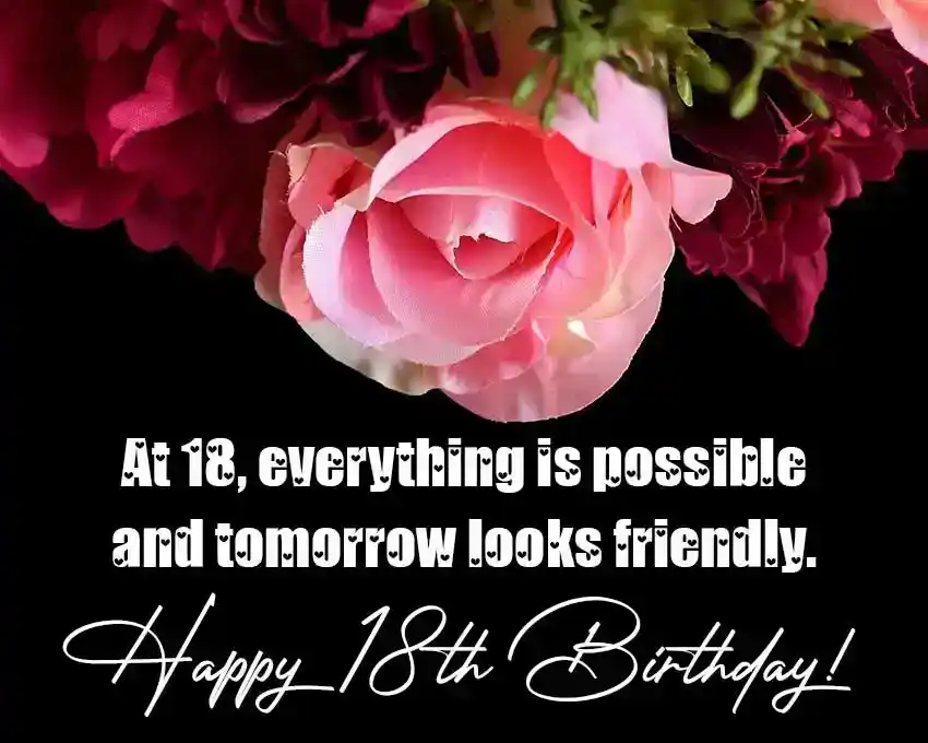 Happy 18th Birthday Message