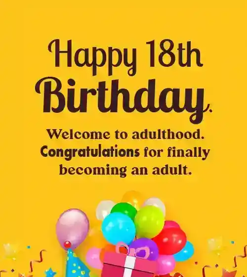 18th birthday message