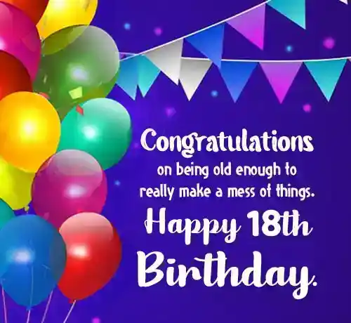 18th birthday wishes