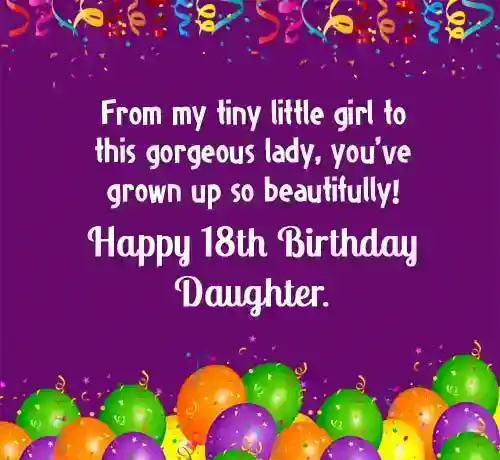 18th birthday wishes for daughter