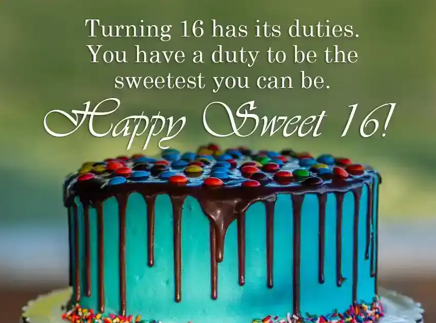 sweet 16 birthday wishes