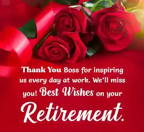 retirement message for boss