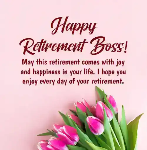 retirement message to boss
