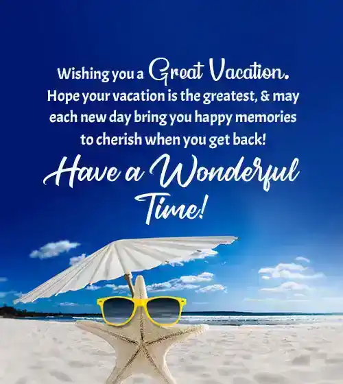 happy vacation wishes to boss