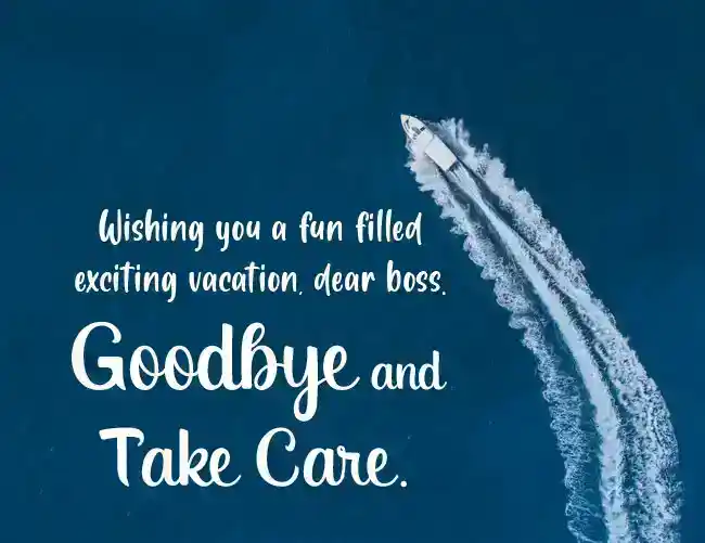vacation wishes to boss