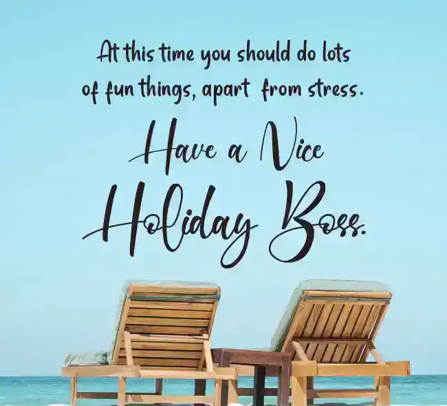 holiday message to boss
