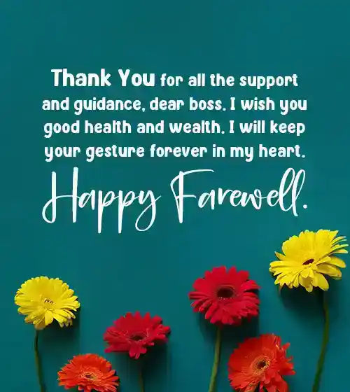 farewell messages to boss